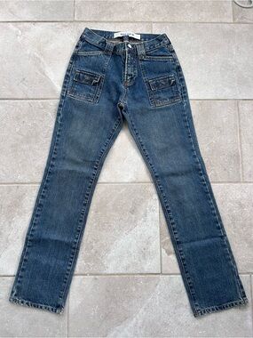 GAP Dark Blue Women's Bootcut Jeans with Front Patch Pockets